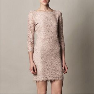Diane Von Fürstenberg Zarita lace silk blend dress women’s size 8